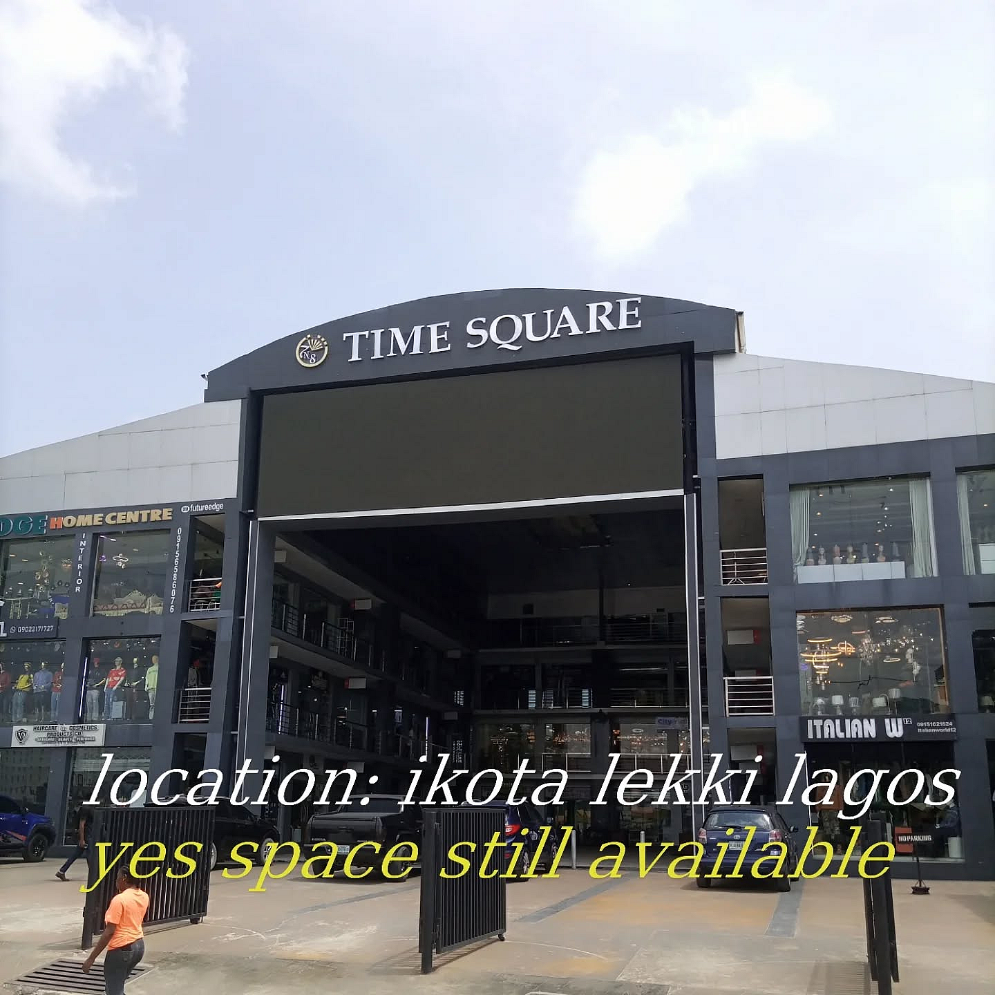 Time Square Mall wide front outdoor plaza view